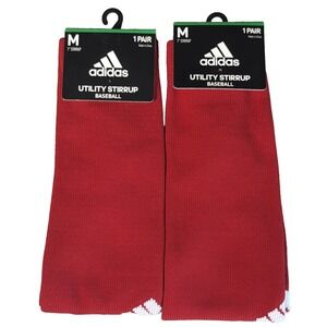 Adidas Red Baseball/Softball 7" Stirrup Socks 2 Sets